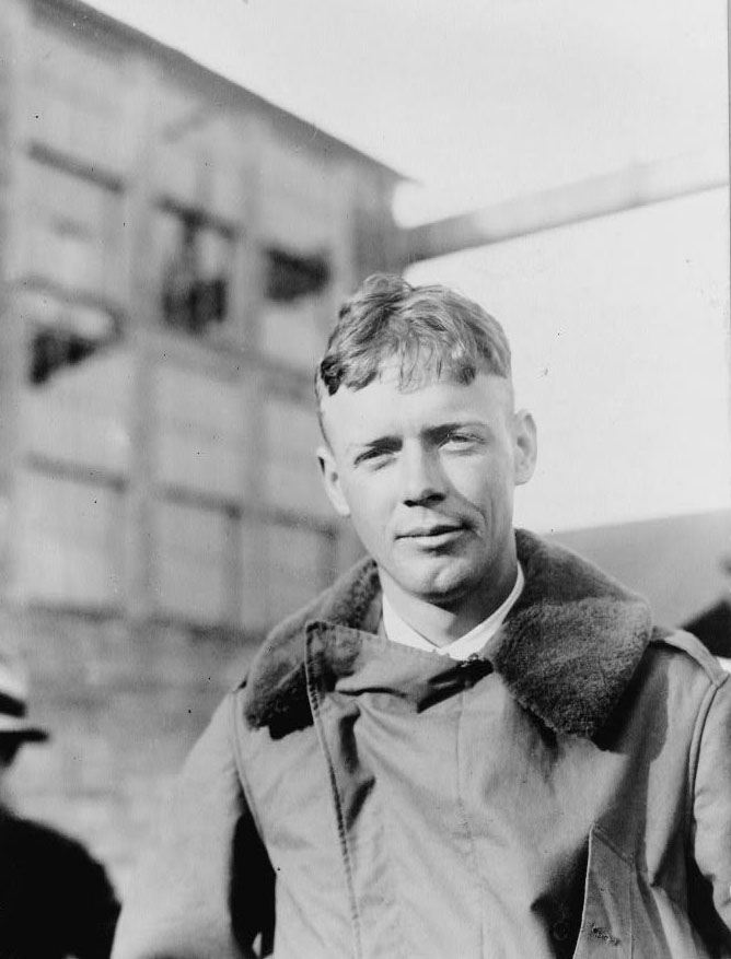 Charles A. Lindbergh, head-and-shoulders portrait, facing front