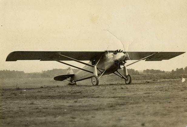 Aviator Charles Lindbergh's plane, "The Spirit of St. Louis" at Candler Field on October 11, 1927, in Atlanta, Georgia