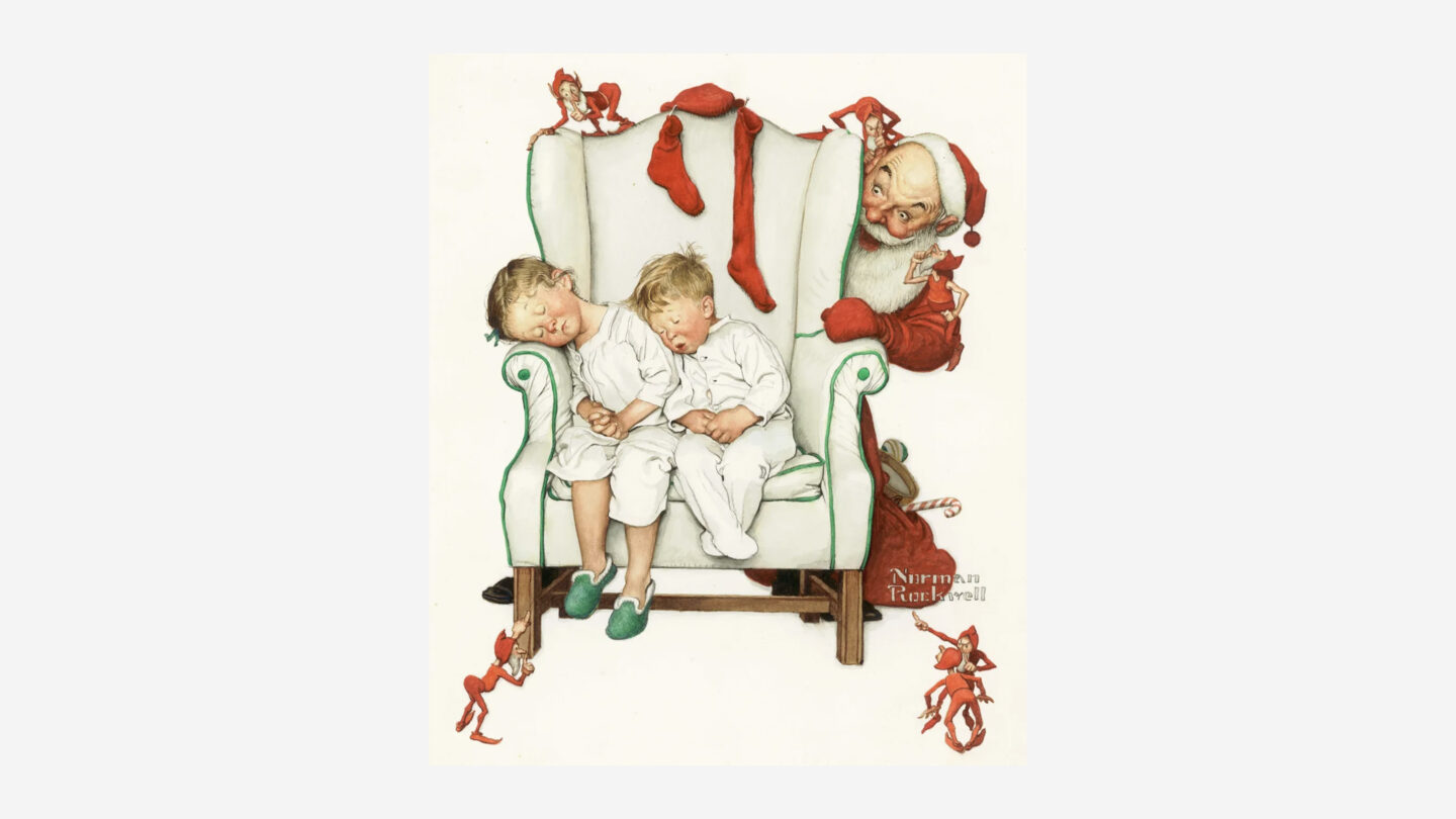 christmas card with children