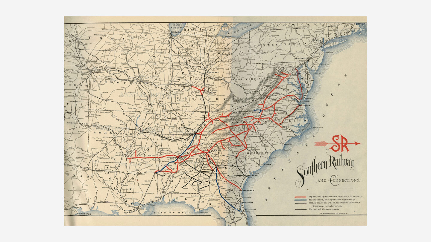 map of southern railway