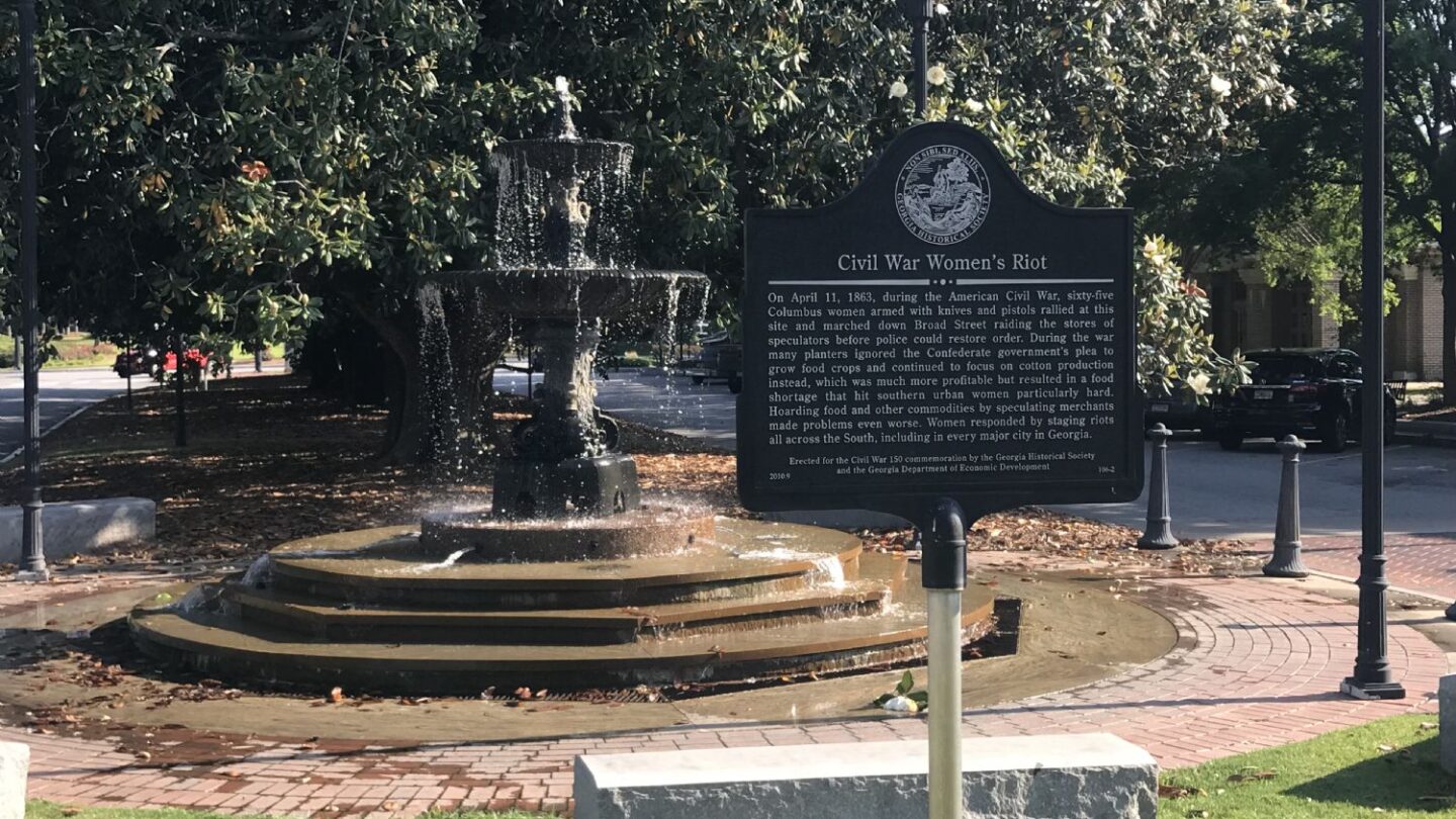 Civil War Women’s Riot Marker in Columbus, GA