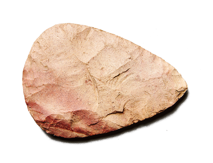 Heat-treated chert scraper