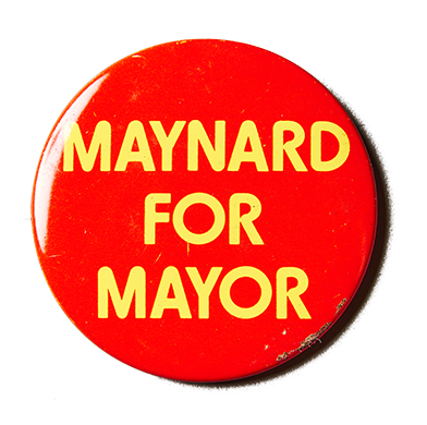 Maynard For Mayor button